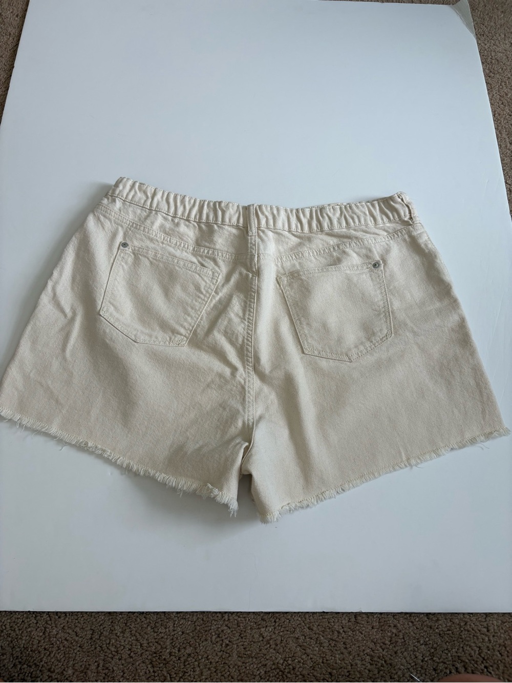 Anthropologie Pilcro Off White High Waisted Shorts Size XL New with Tags - Picture 2 of 9